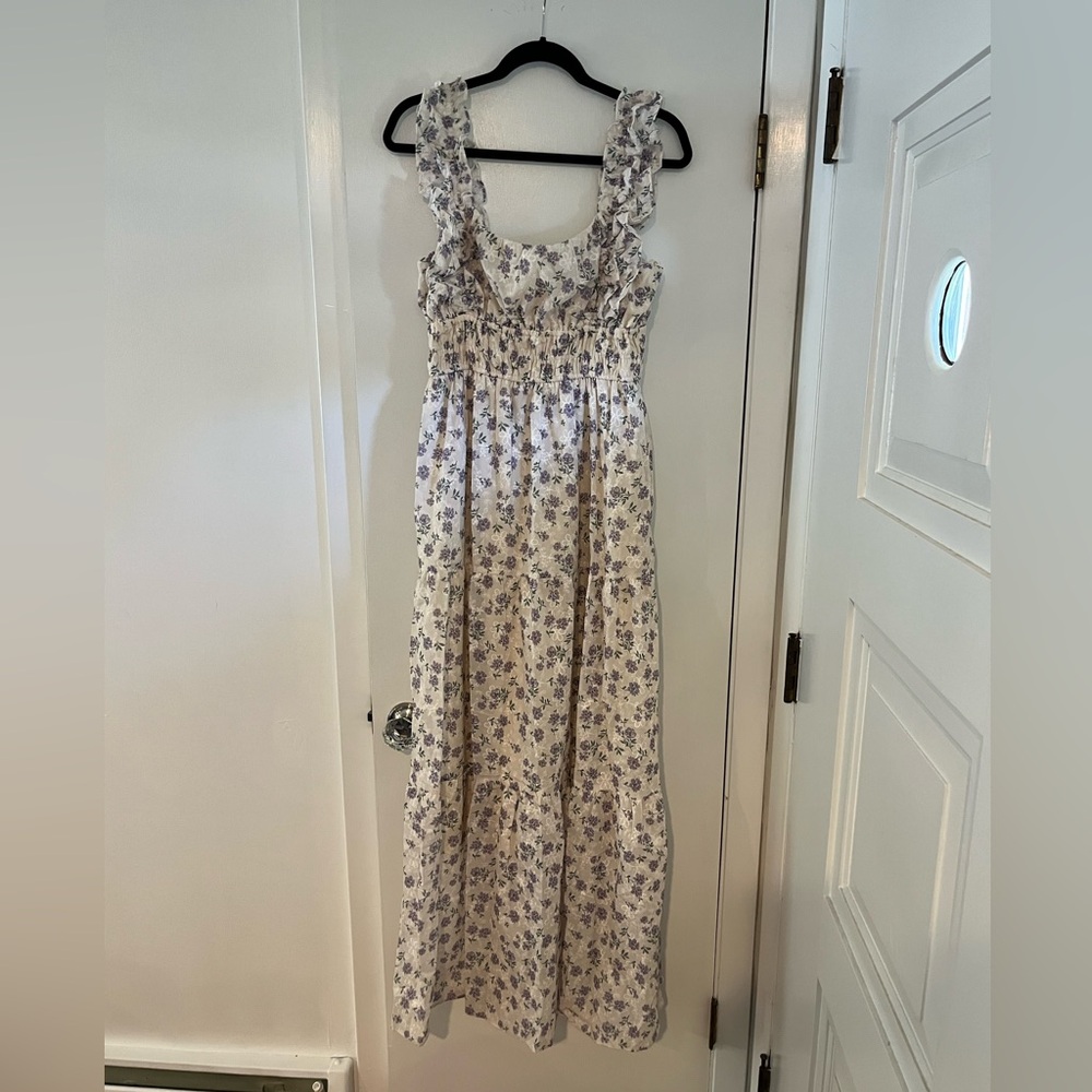 Floral Maxi Dress - Lavender Flowers